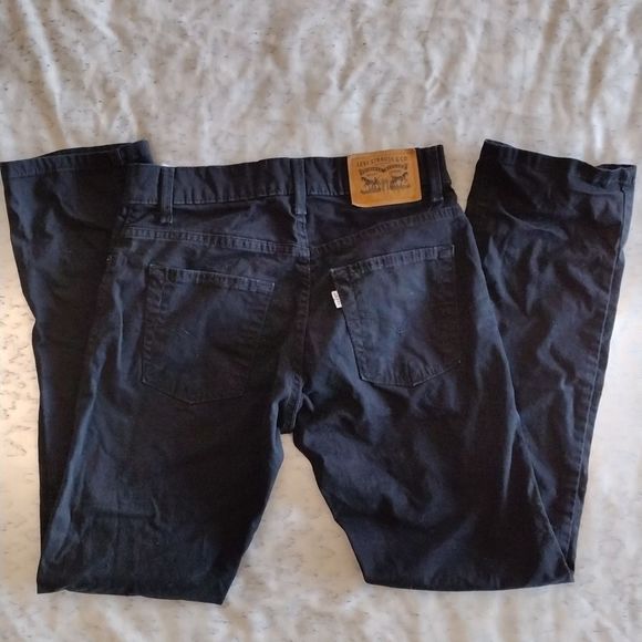 Levi's 511 Black Cotton Slim Jeans - Picture 3 of 14